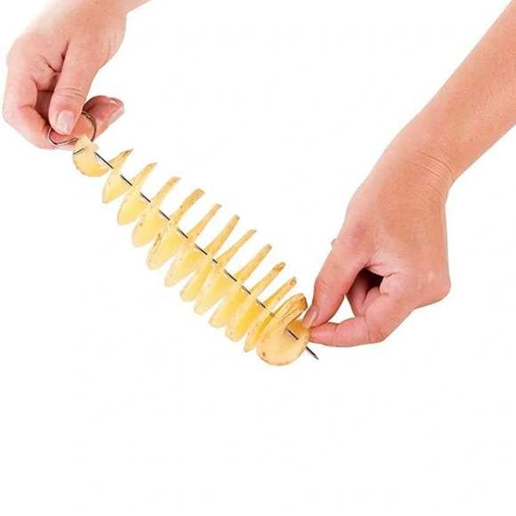Stainless Steel Spiral Potato Cutter Manual Spiralizer Potato Twister Fry Cutter - Picture 3 of 10